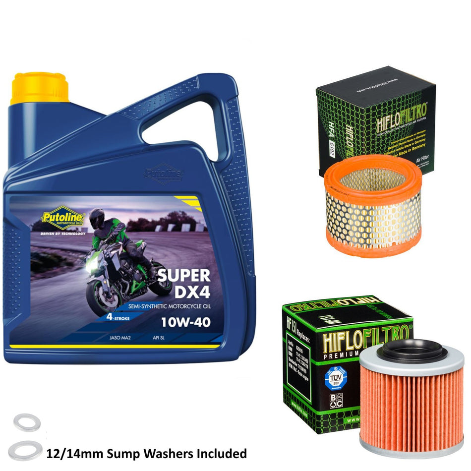 Putoline DX4 10w40 4L Oil & HF151 & HFA6102 Oil Filter Kit
