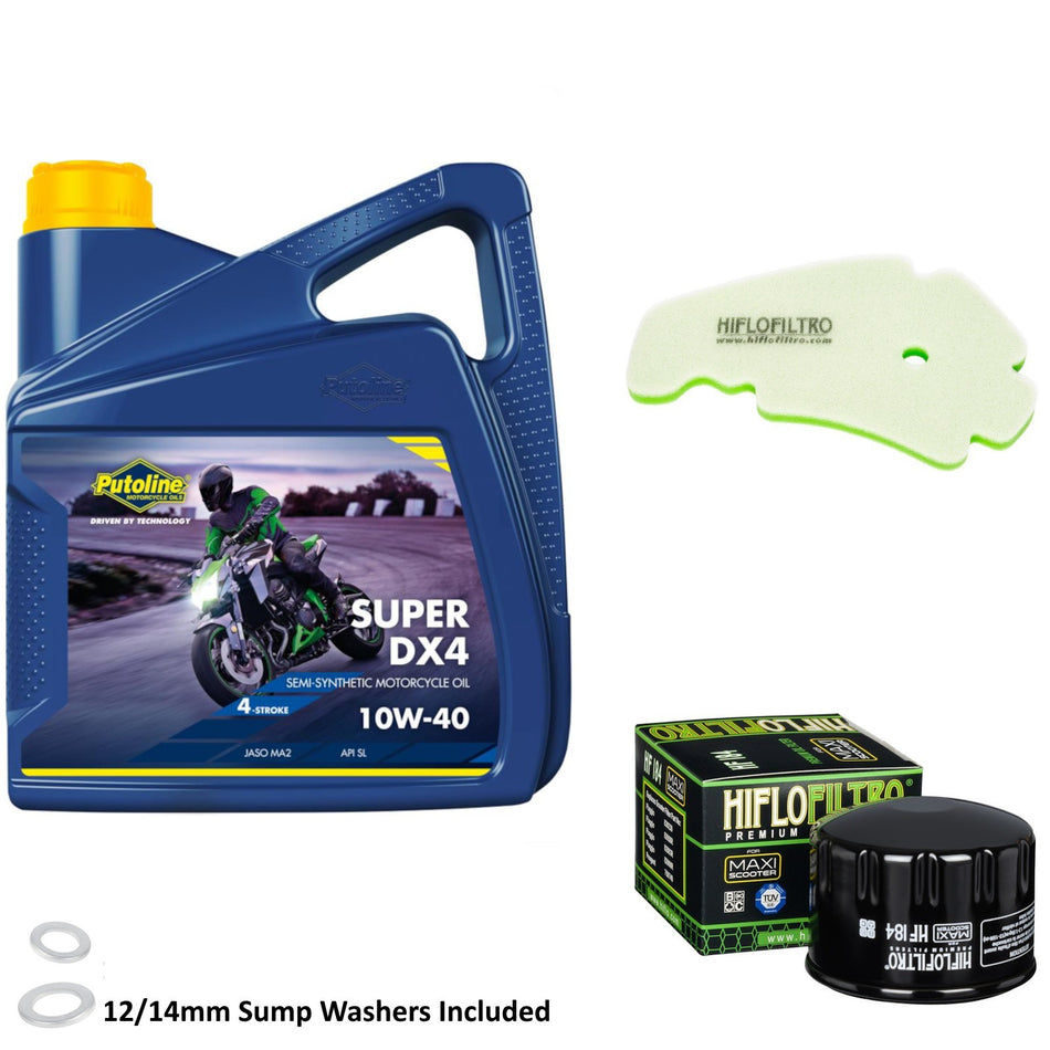 Putoline DX4 10w40 4L Oil & HF184 & HFA5201DS Oil Filter Kit