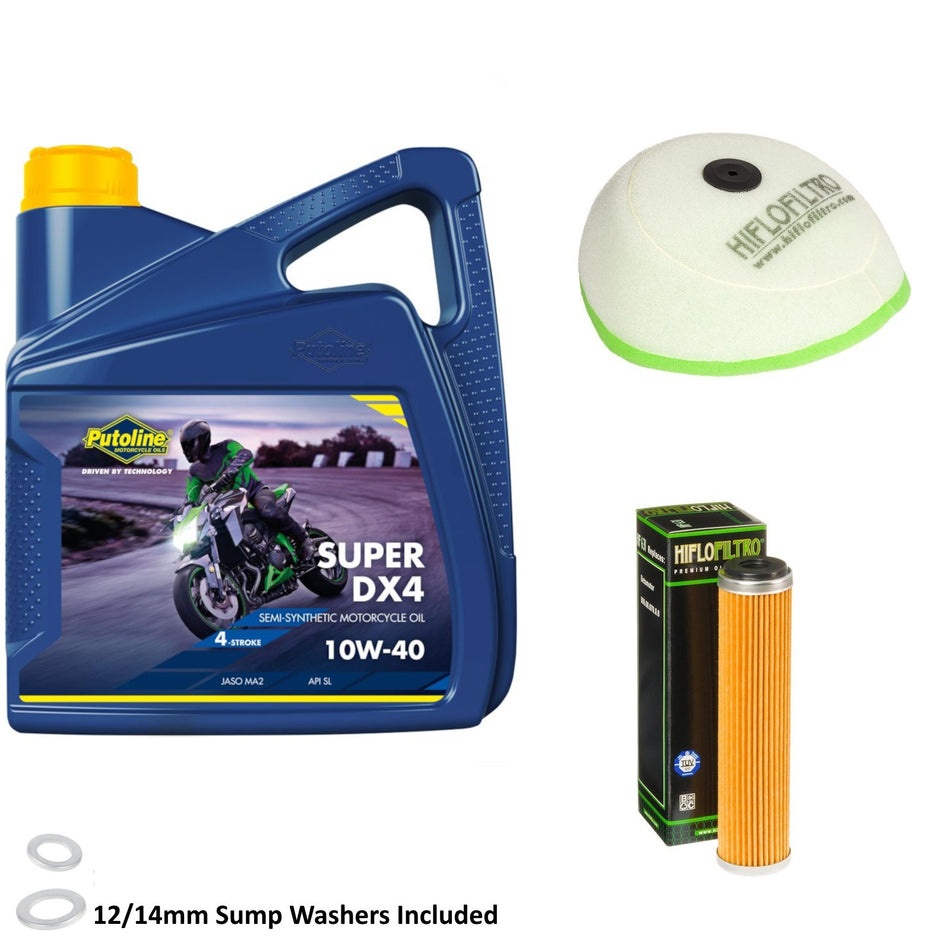 Putoline DX4 10w40 4L Oil & HF631 & HFF6112 Oil Filter Kit