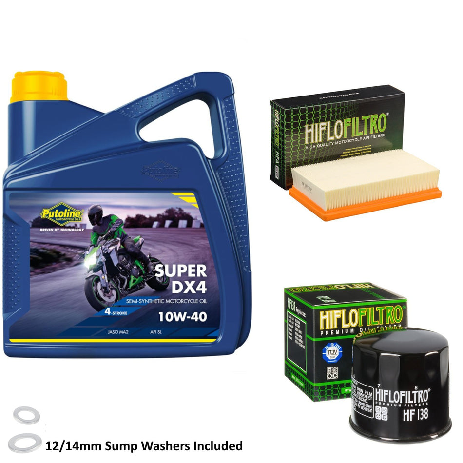 Putoline DX4 10w40 4L Oil & HF138 & HFA6202 Oil Filter Kit