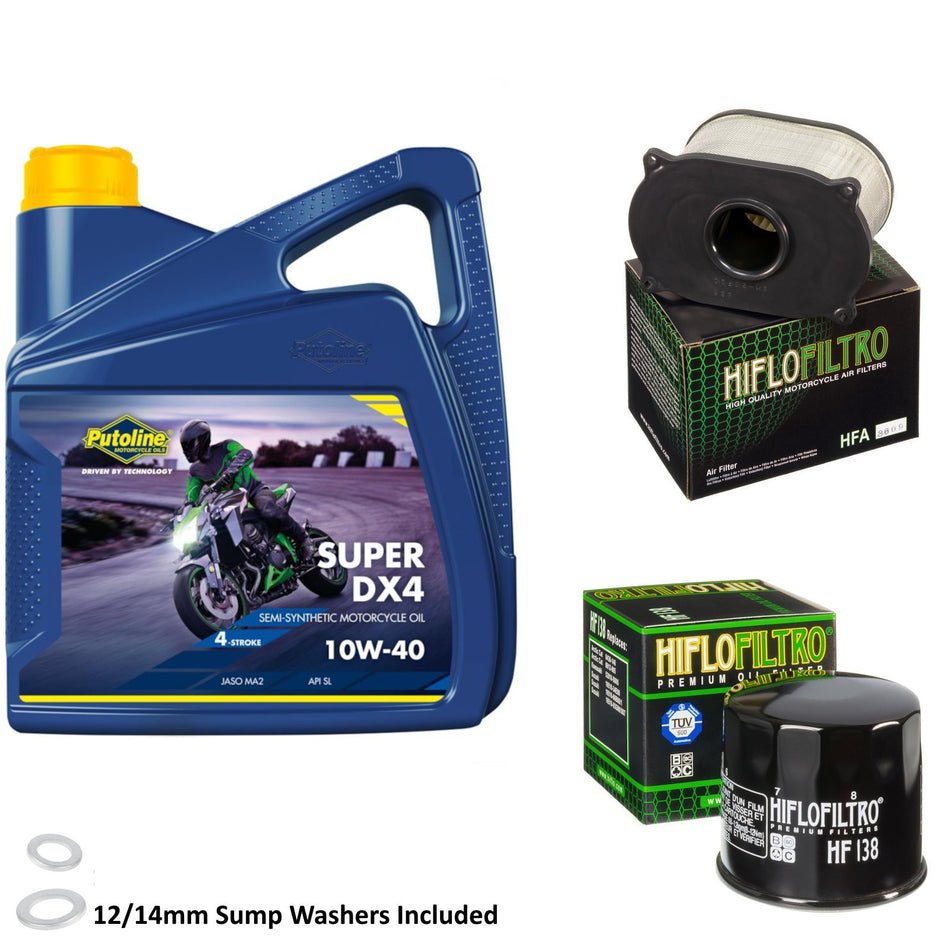 Putoline DX4 10w40 4L Oil & HF138 & HFA3609 Oil Filter Kit