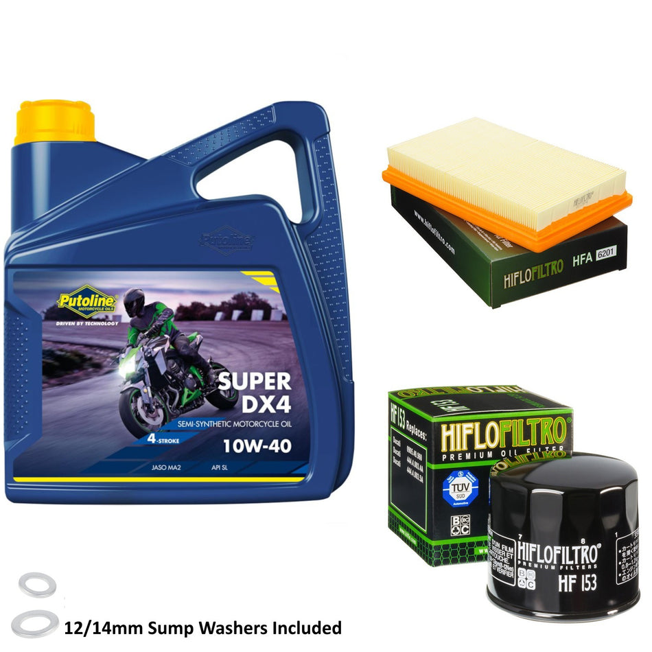 Putoline DX4 10w40 4L Oil & HF153 & HFA6201 Oil Filter Kit