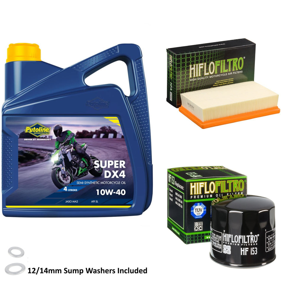 Putoline DX4 10w40 4L Oil & HF153 & HFA6202 Oil Filter Kit