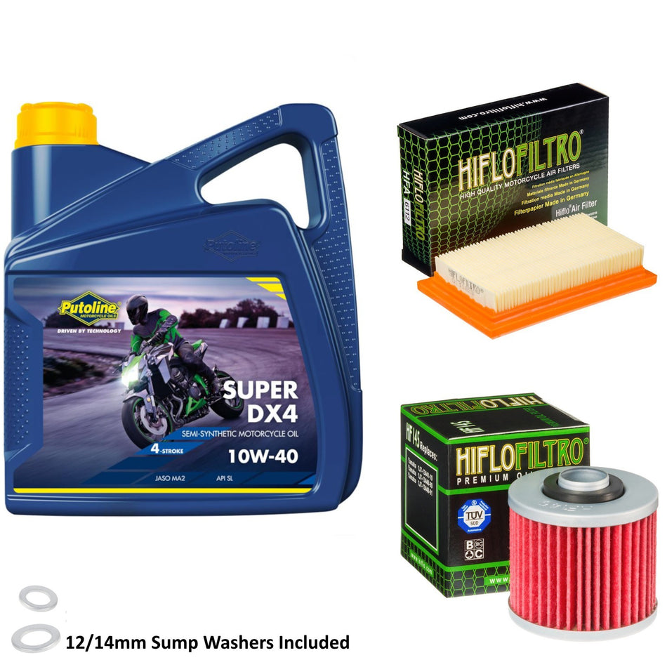 Putoline DX4 10w40 4L Oil & HF145 & HFA6112 Oil Filter Kit