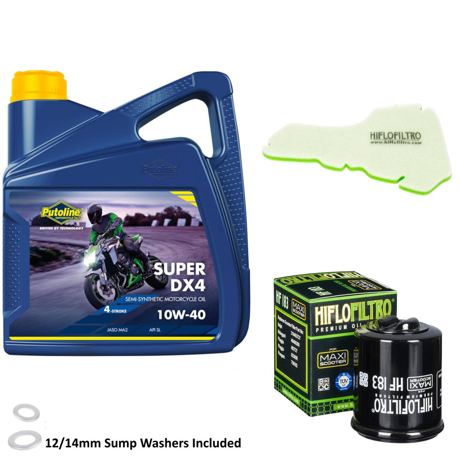Putoline DX4 10w40 4L Oil & HF183 & HFA5205DS Oil Filter Kit