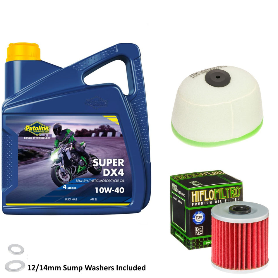 Putoline DX4 10w40 4L Oil & HF123 & HFF2024 Oil Filter Kit