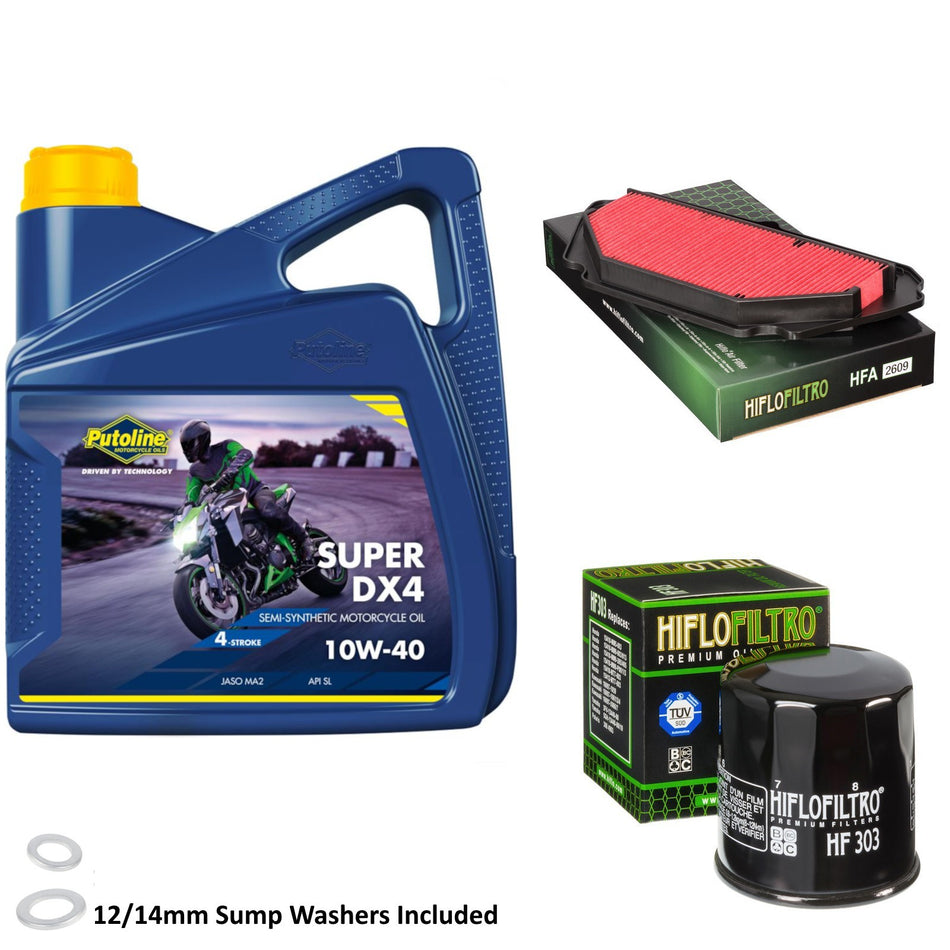 Putoline DX4 10w40 4L Oil & HF303 & HFA2609 Oil Filter Kit