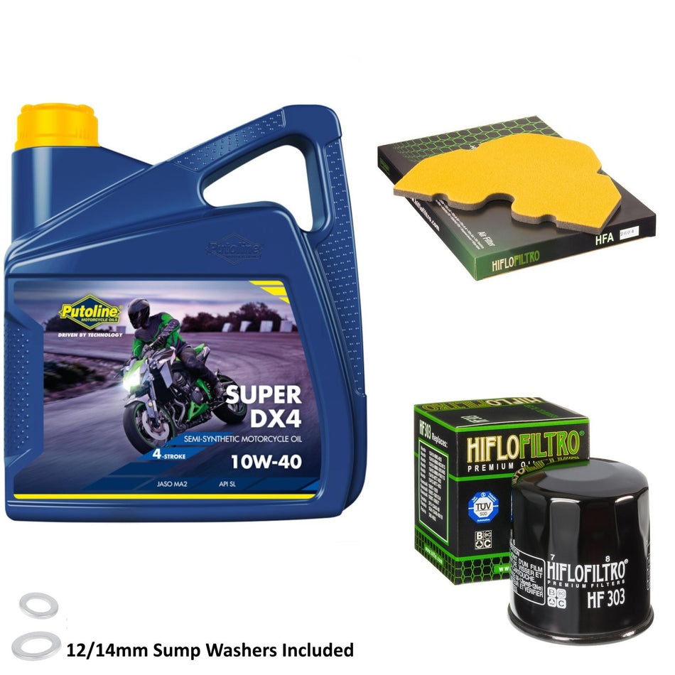 Putoline DX4 10w40 4L Oil & HF303 & HFA2604 Oil Filter Kit