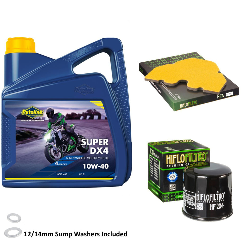 Putoline DX4 10w40 4L Oil & HF204 & HFA2604 Oil Filter Kit