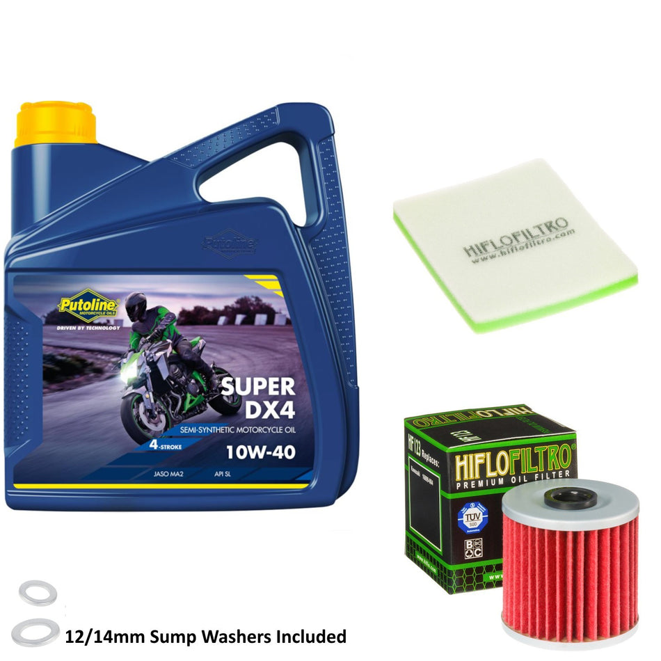 Putoline DX4 10w40 4L Oil & HF123 & HFF2022 Oil Filter Kit