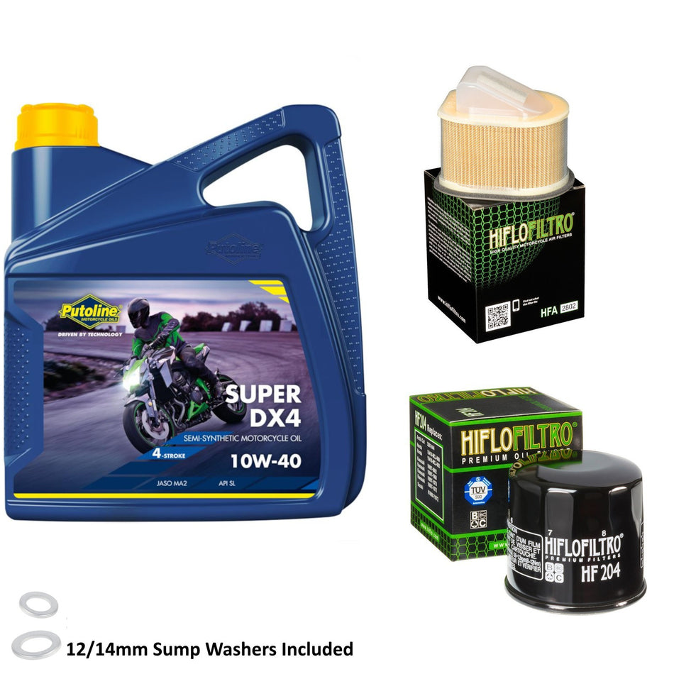 Putoline DX4 10w40 4L Oil & HF204 & HFA2802 Oil Filter Kit