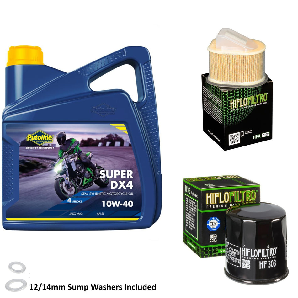 Putoline DX4 10w40 4L Oil & HF303 & HFA2802 Oil Filter Kit