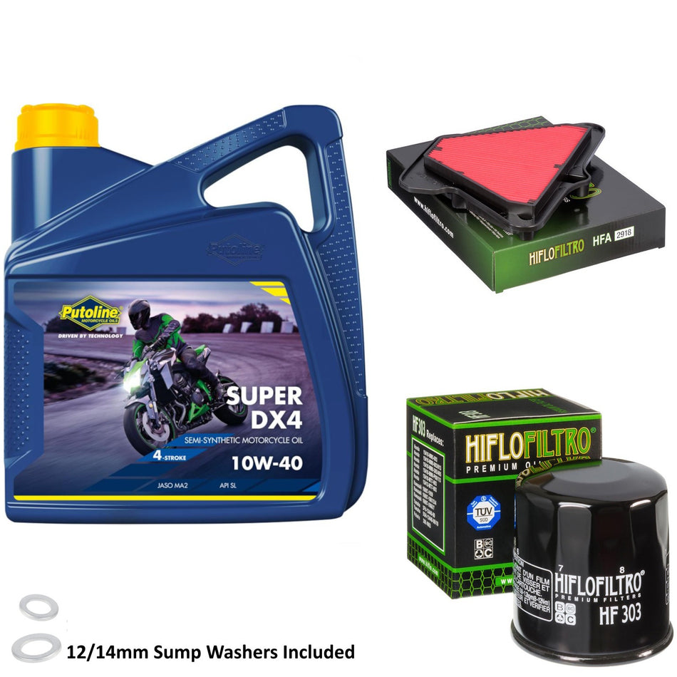 Putoline DX4 10w40 4L Oil & HF303 & HFA2918 Oil Filter Kit