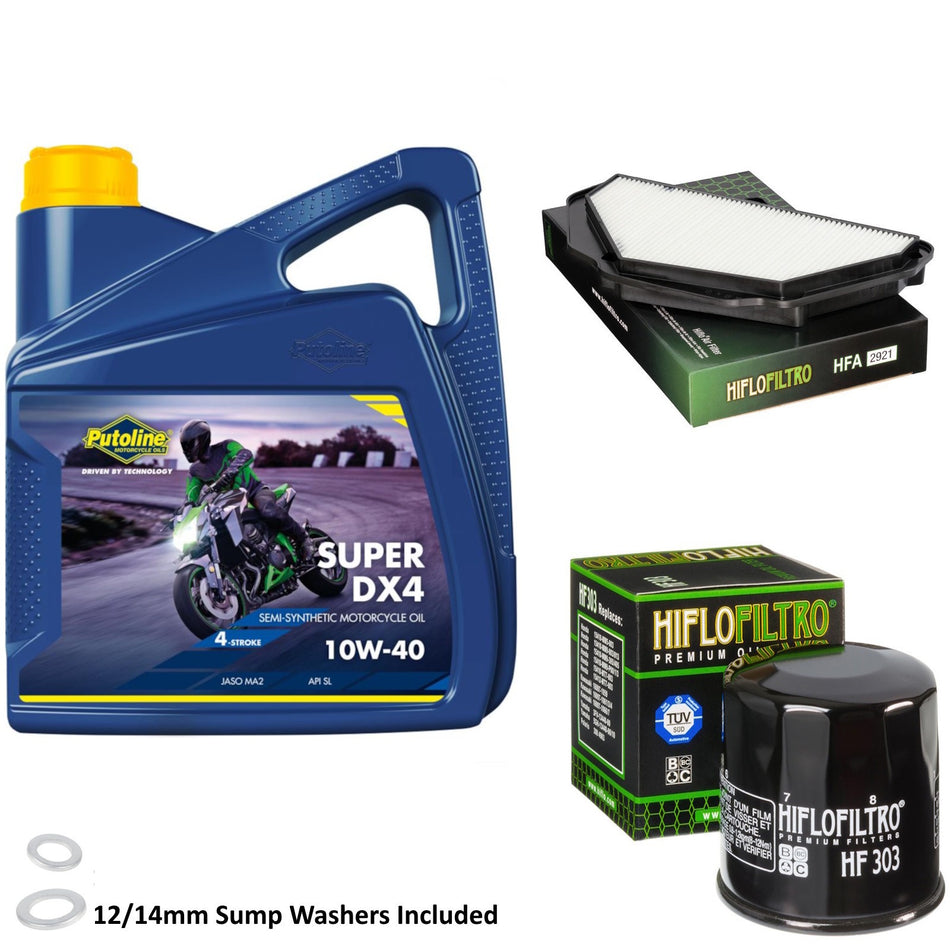 Putoline DX4 10w40 4L Oil & HF303 & HFA2921 Oil Filter Kit