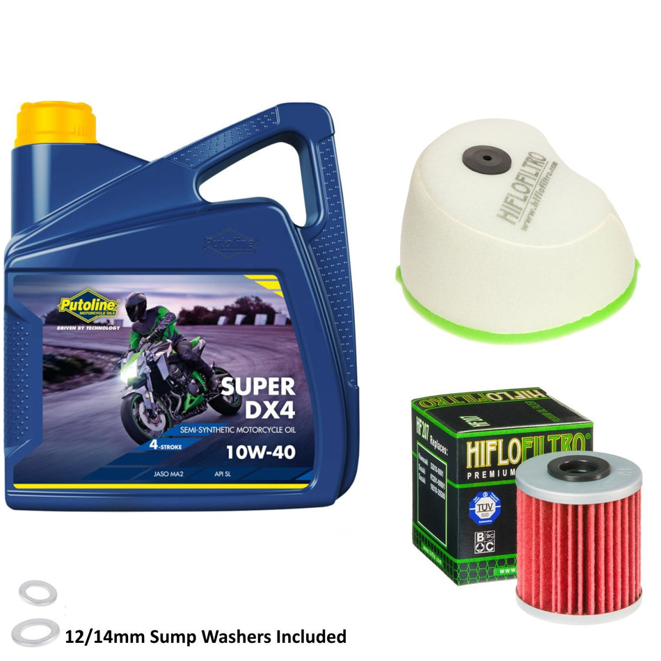 Putoline DX4 10w40 4L Oil & HF207 & HFF2015 Oil Filter Kit