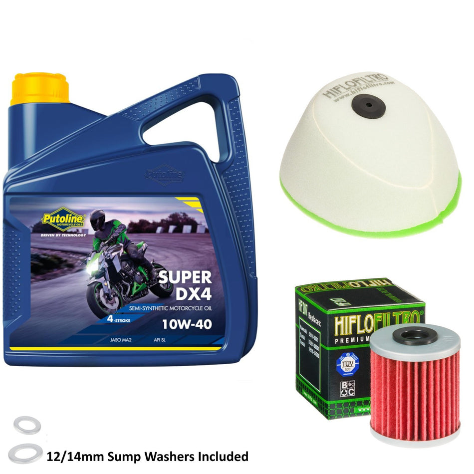 Putoline DX4 10w40 4L Oil & HF207 & HFF2017 Oil Filter Kit