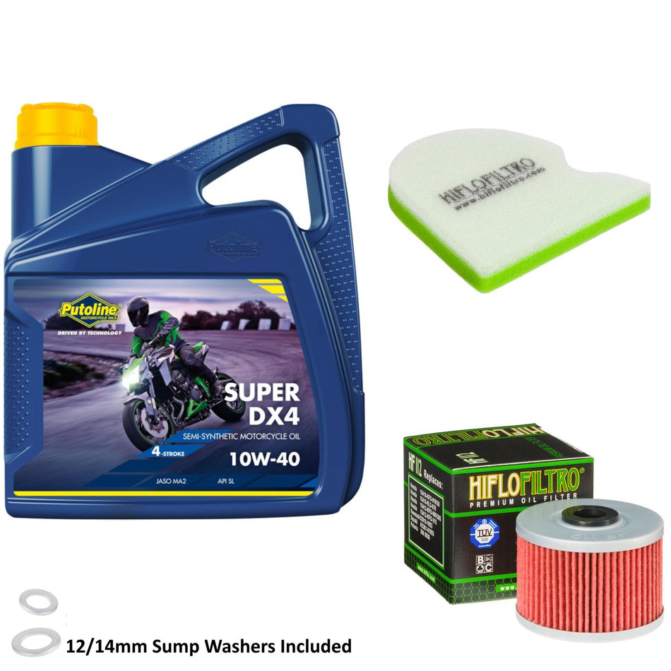 Putoline DX4 10w40 4L Oil & HF112 & HFF2031 Oil Filter Kit