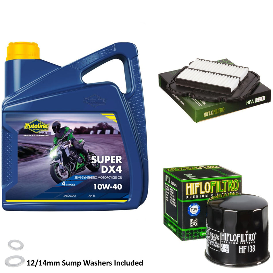 Putoline DX4 10w40 4L Oil & HF138 & HFA3611 Oil Filter Kit