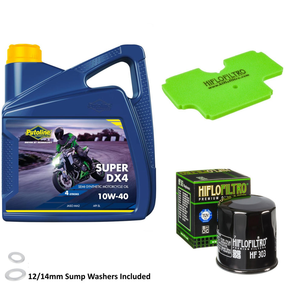 Putoline DX4 10w40 4L Oil & HF303 & HFA2606 Oil Filter Kit