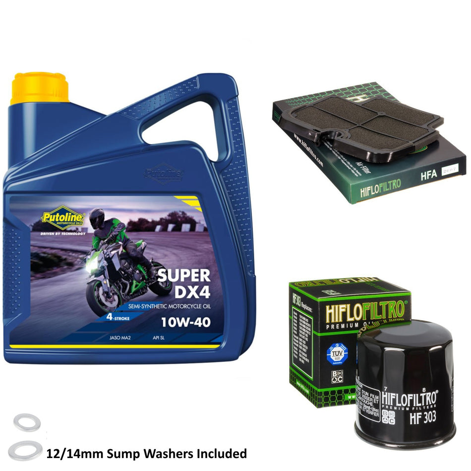 Putoline DX4 10w40 4L Oil & HF303 & HFA2607 Oil Filter Kit