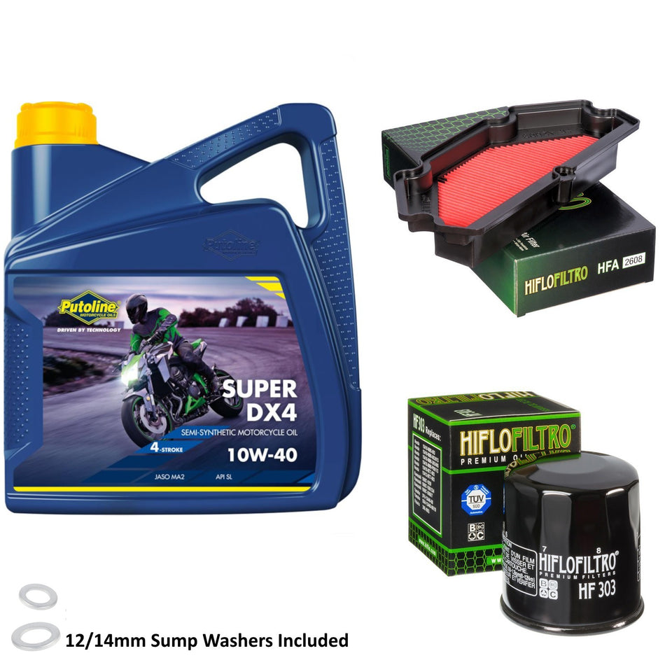 Putoline DX4 10w40 4L Oil & HF303 & HFA2608 Oil Filter Kit