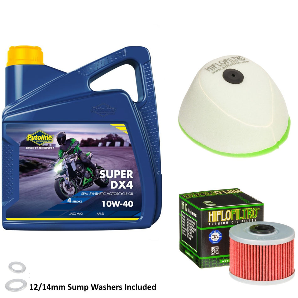 Putoline DX4 10w40 4L Oil & HF112 & HFF2017 Oil Filter Kit