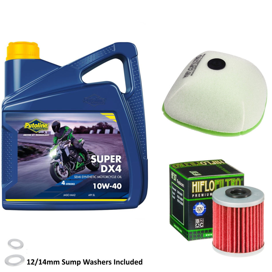 Putoline DX4 10w40 4L Oil & HF207 & HFF2030 Oil Filter Kit