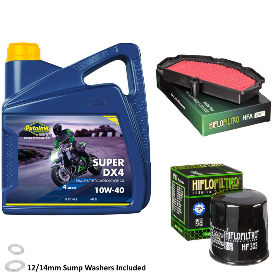 Putoline DX4 10w40 4L Oil & HF303 & HFA2610 Oil Filter Kit