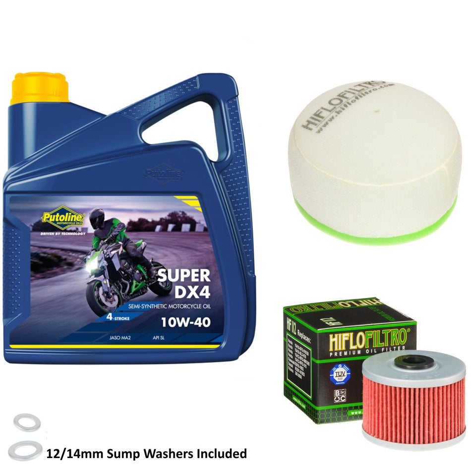 Putoline DX4 10w40 4L Oil & HF112 & HFF2019 Oil Filter Kit