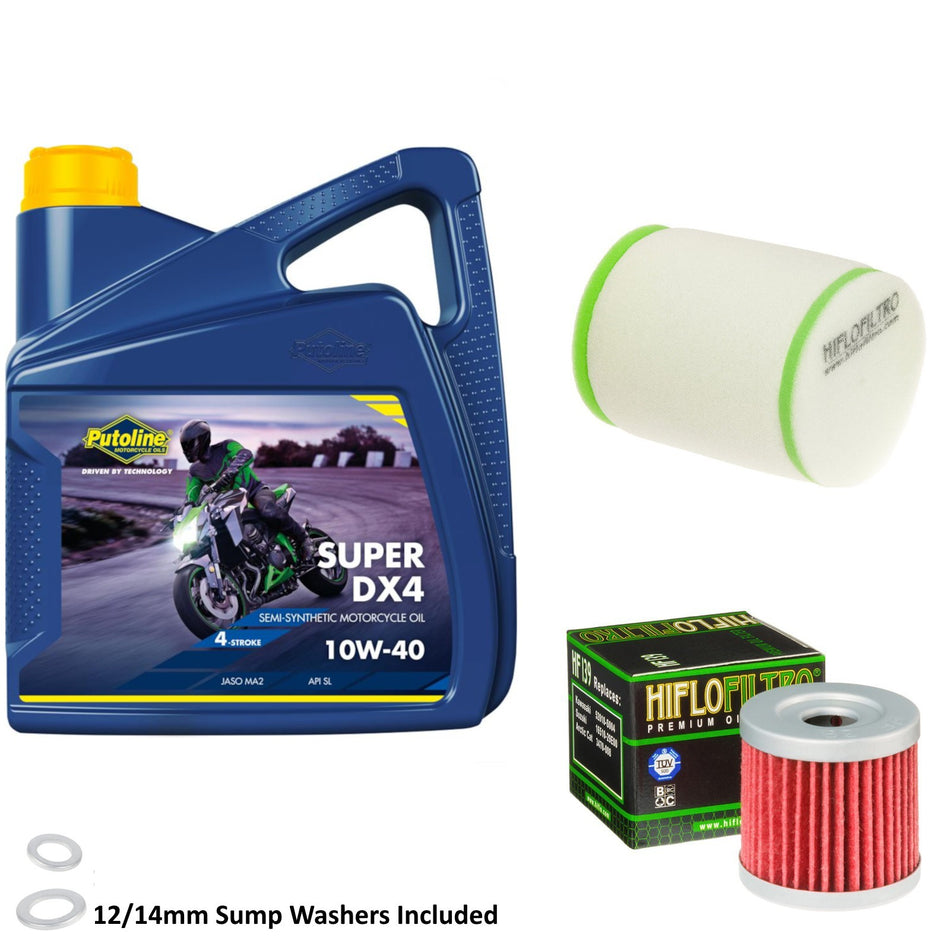 Putoline DX4 10w40 4L Oil & HF139 & HFF2025 Oil Filter Kit