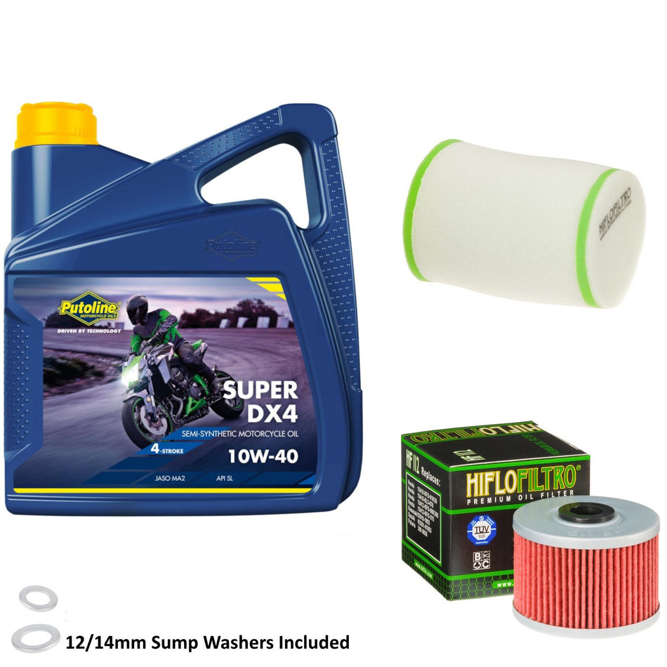 Putoline DX4 10w40 4L Oil & HF112 & HFF2026 Oil Filter Kit