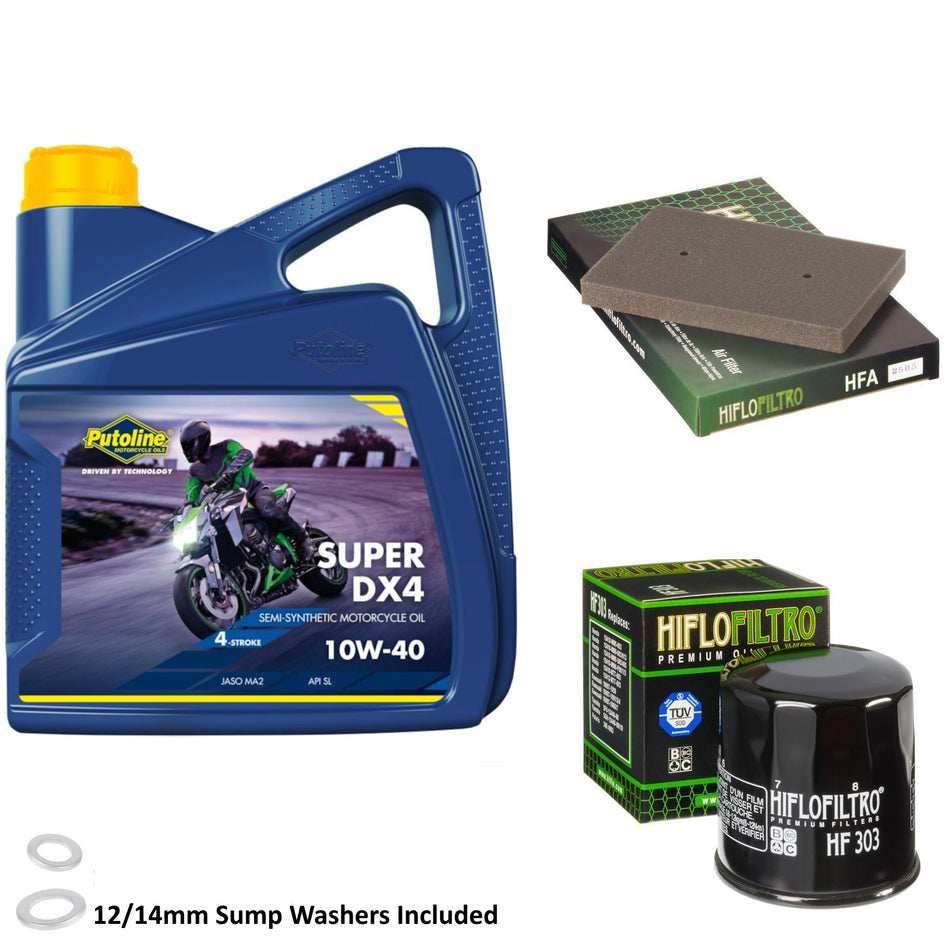 Putoline DX4 10w40 4L Oil & HF303 & HFA2505 Oil Filter Kit