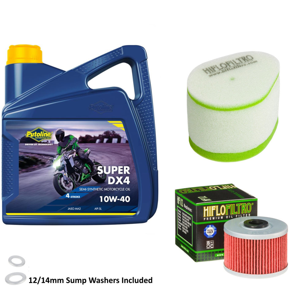 Putoline DX4 10w40 4L Oil & HF112 & HFF2032 Oil Filter Kit