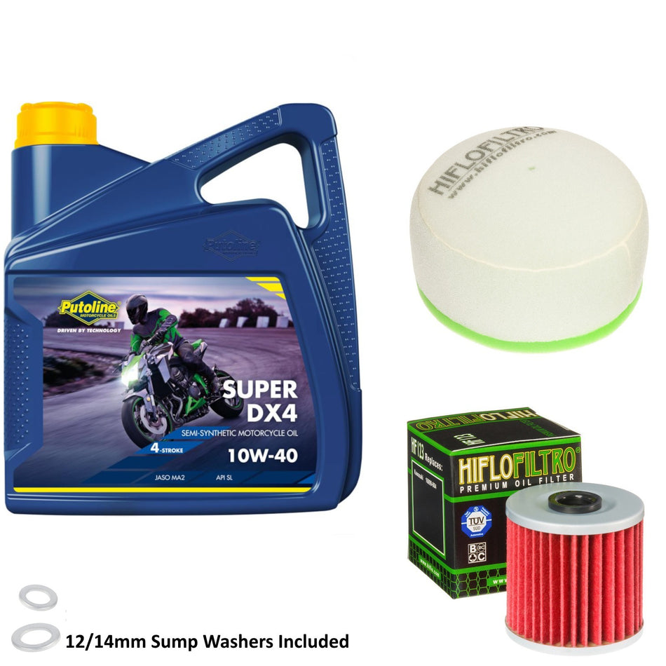 Putoline DX4 10w40 4L Oil & HF123 & HFF2019 Oil Filter Kit