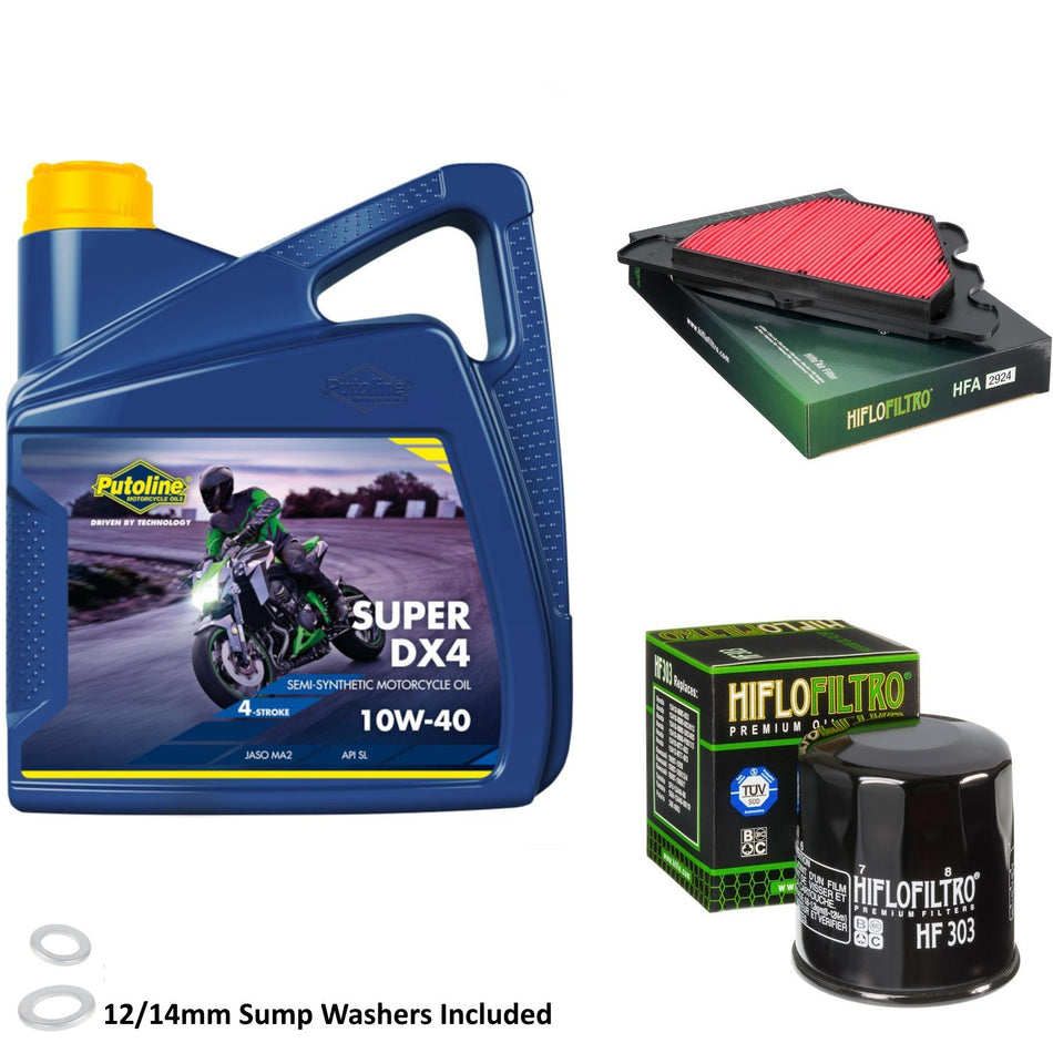 Putoline DX4 10w40 4L Oil & HF303 & HFA2924 Oil Filter Kit