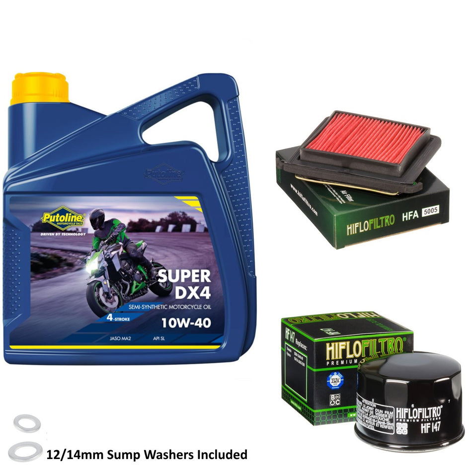Putoline DX4 10w40 4L Oil & HF147 & HFA5005 Oil Filter Kit