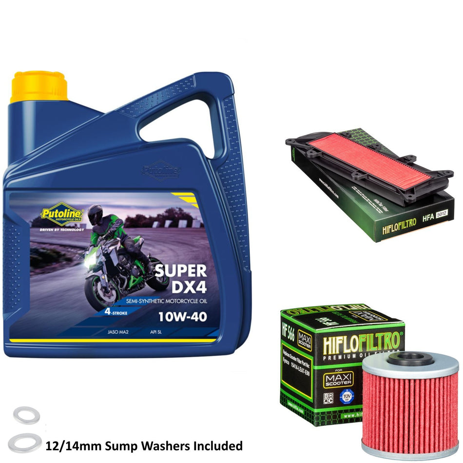 Putoline DX4 10w40 4L Oil & HF566 & HFA5012 Oil Filter Kit