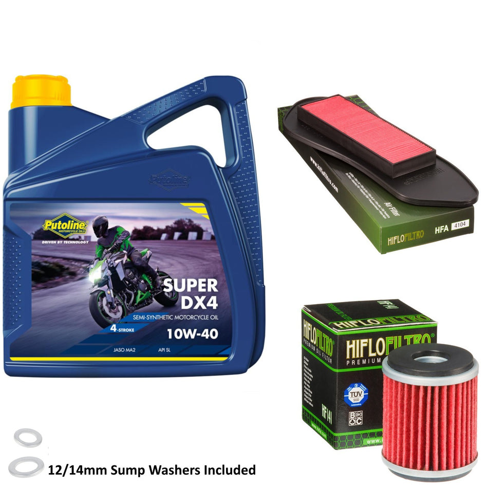 Putoline DX4 10w40 4L Oil & HF141 & HFA4104 Oil Filter Kit