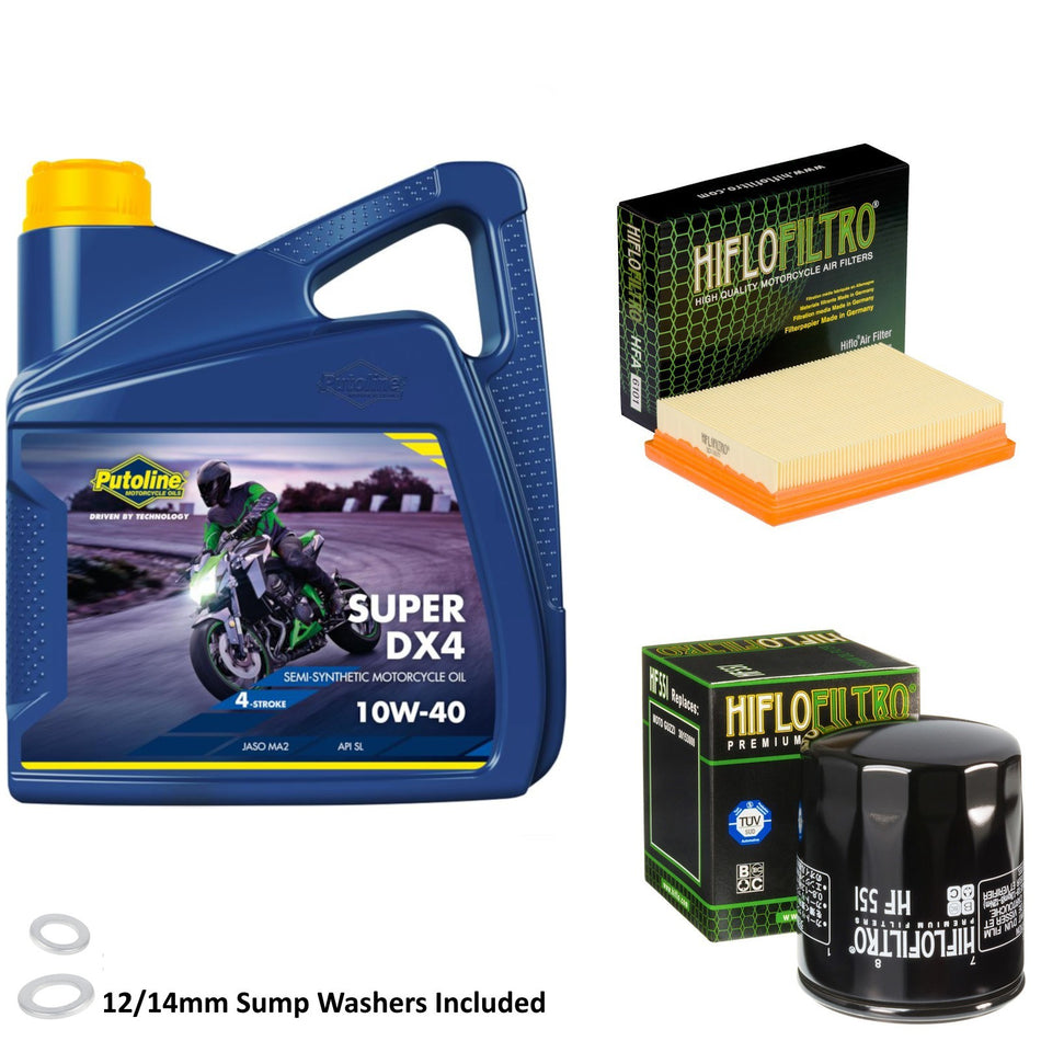 Putoline DX4 10w40 4L Oil & HF551 & HFA6101 Oil Filter Kit