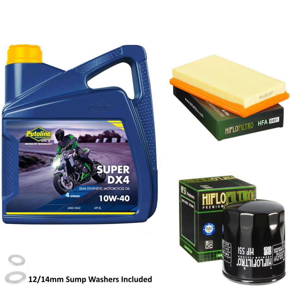Putoline DX4 10w40 4L Oil & HF551 & HFA6401 Oil Filter Kit