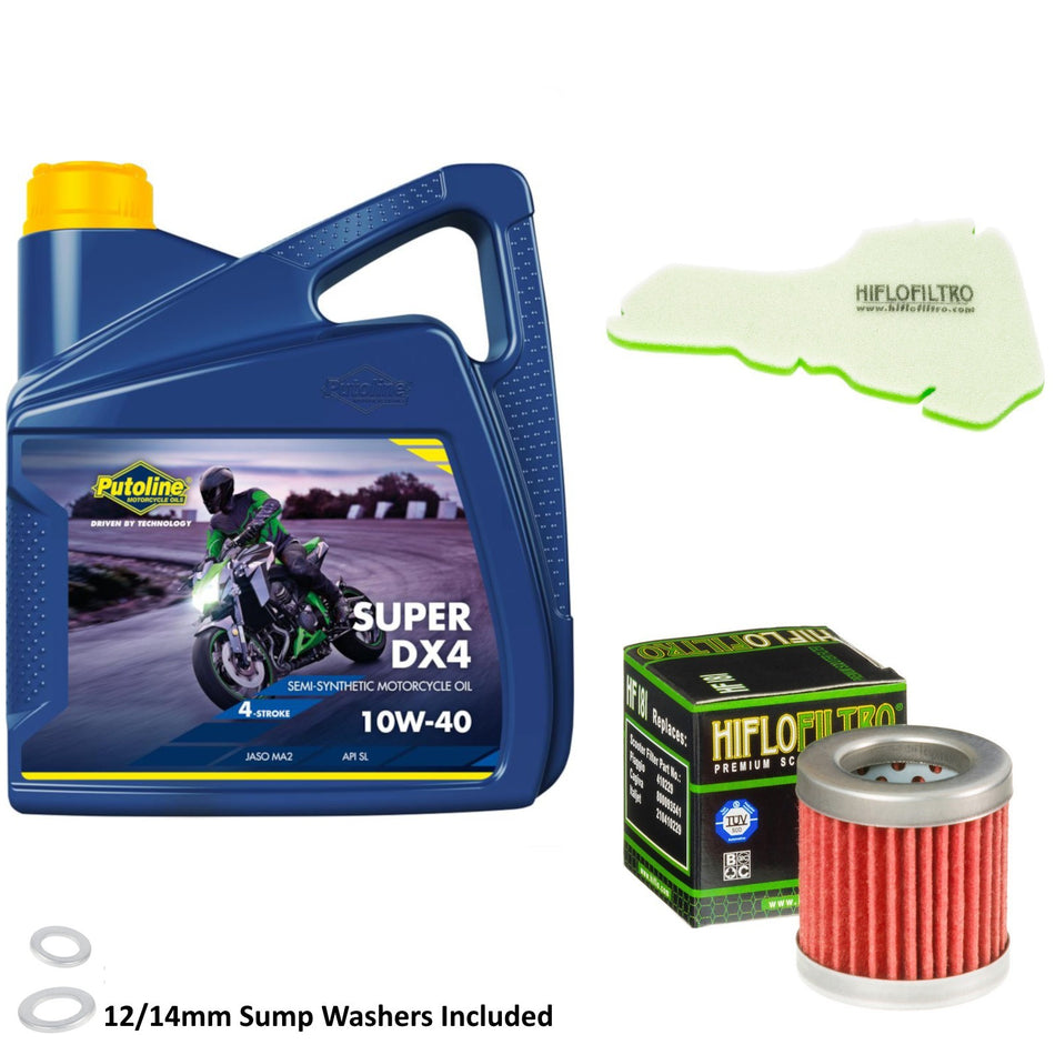 Putoline DX4 10w40 4L Oil & HF181 & HFA5205DS Oil Filter Kit