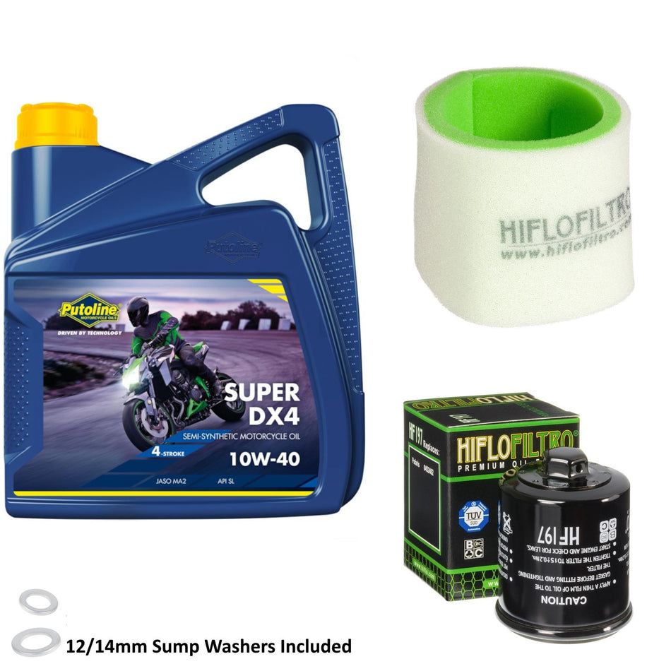 Putoline DX4 10w40 4L Oil & HF197 & HFF7012 Oil Filter Kit