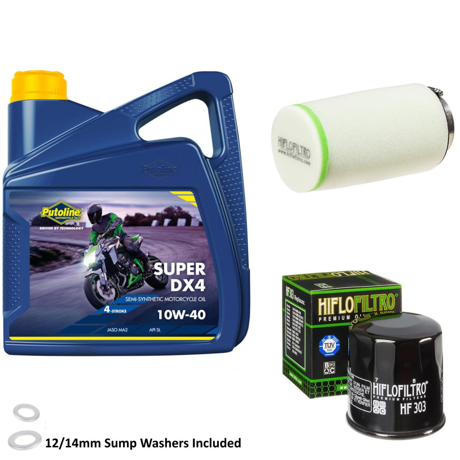 Putoline DX4 10w40 4L Oil & HF303 & HFF7011 Oil Filter Kit