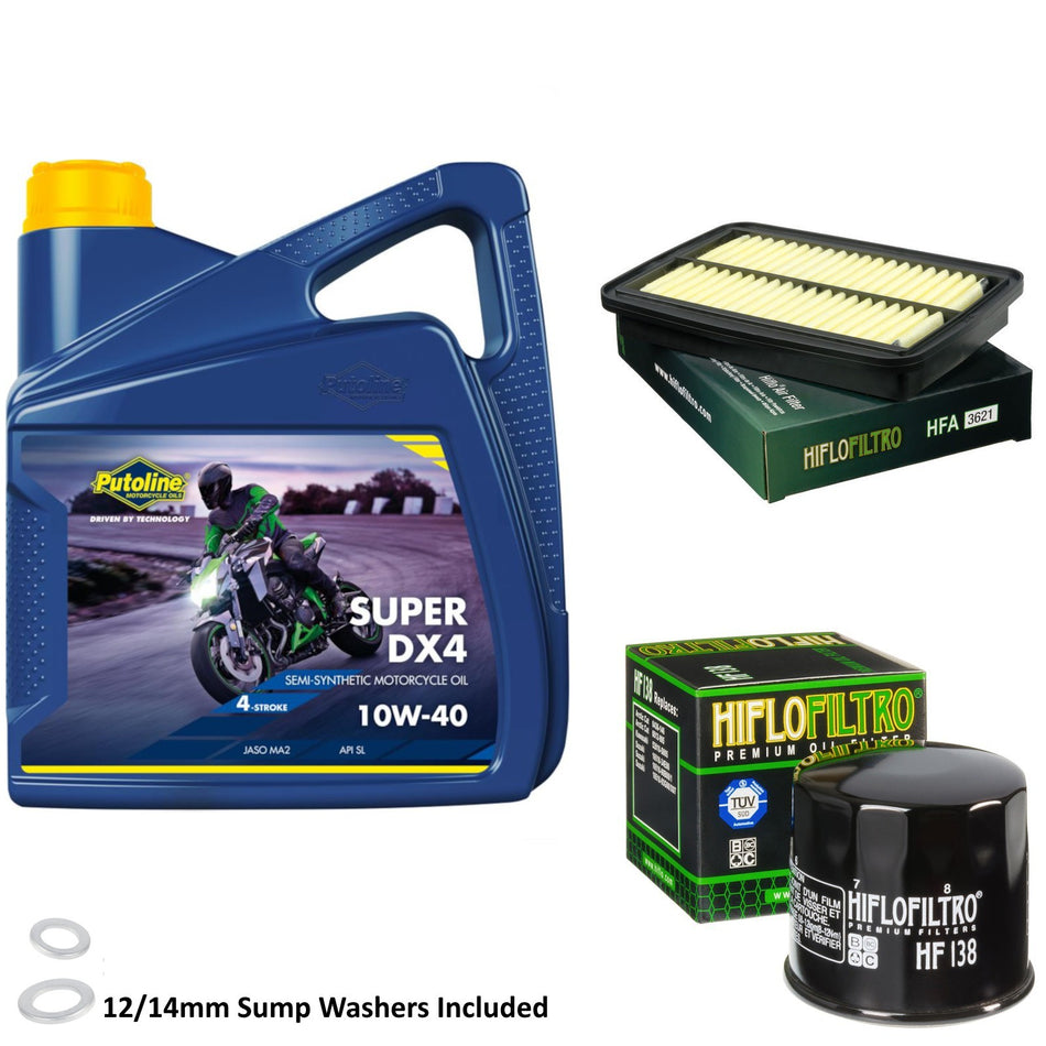 Putoline DX4 10w40 4L Oil & HF138 & HFA3621 Oil Filter Kit