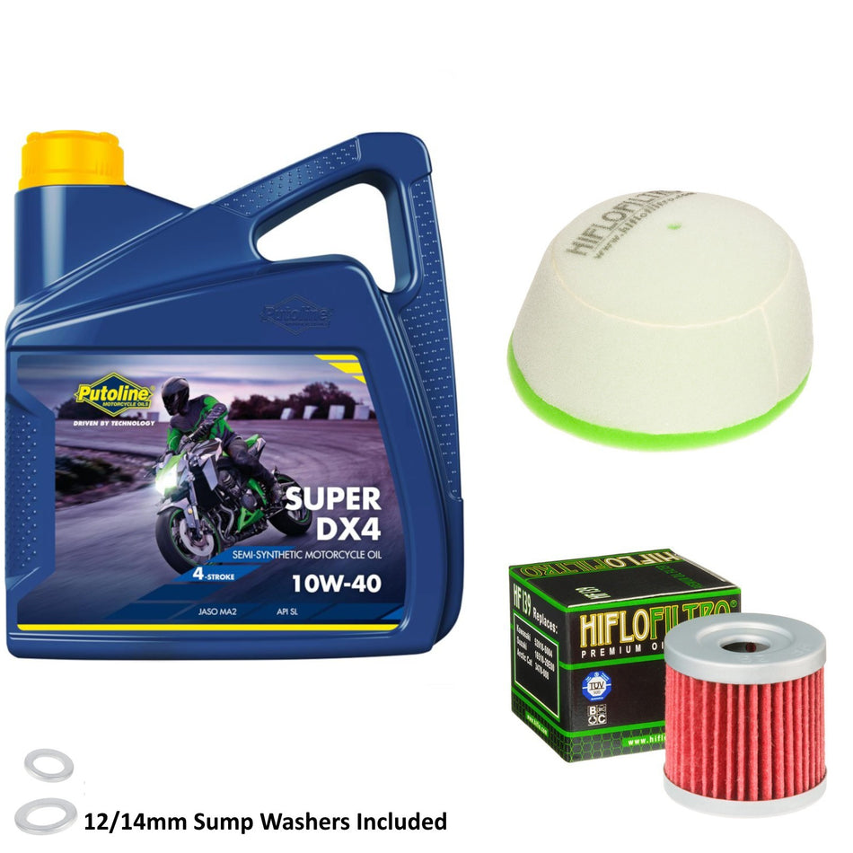 Putoline DX4 10w40 4L Oil & HF139 & HFF3015 Oil Filter Kit