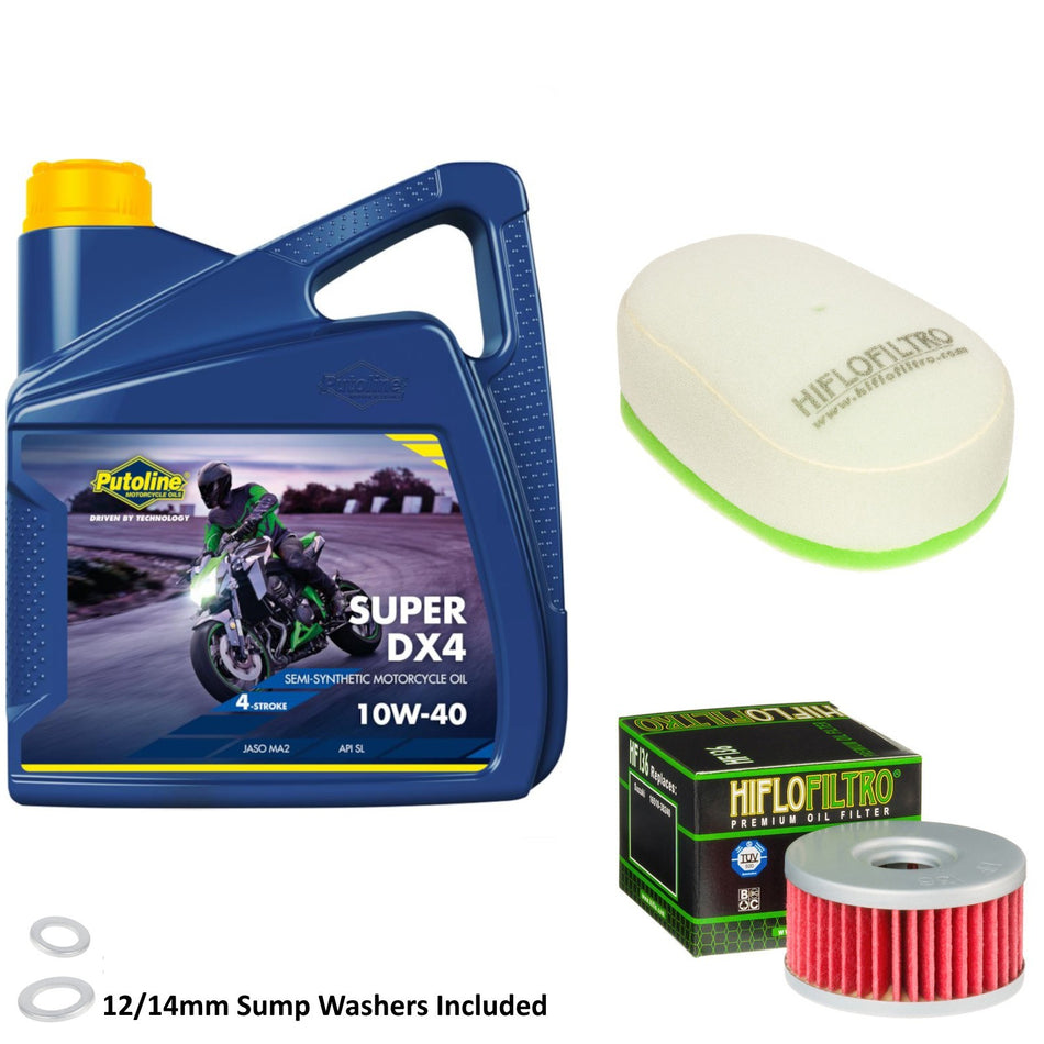 Putoline DX4 10w40 4L Oil & HF136 & HFF3020 Oil Filter Kit