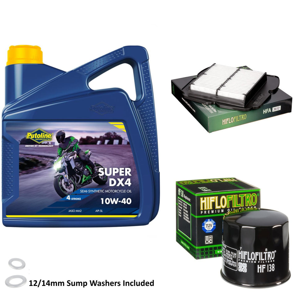 Putoline DX4 10w40 4L Oil & HF138 & HFA3612 Oil Filter Kit