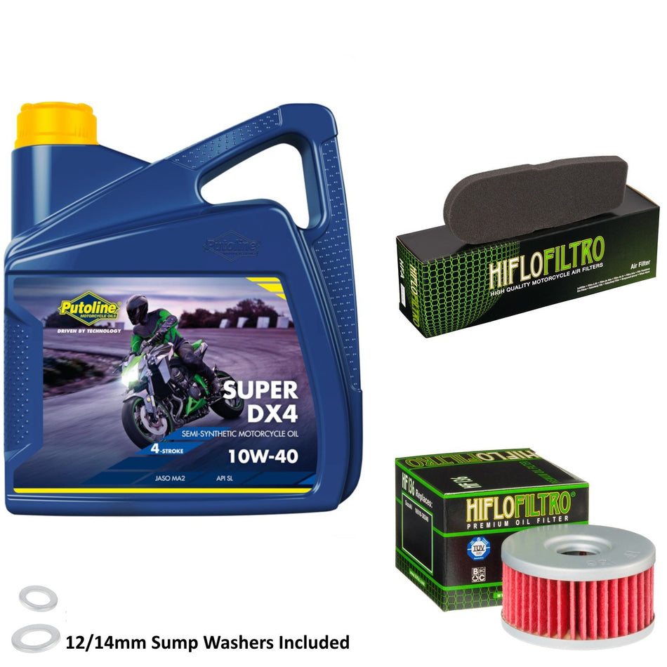Putoline DX4 10w40 4L Oil & HF136 & HFA3108 Oil Filter Kit