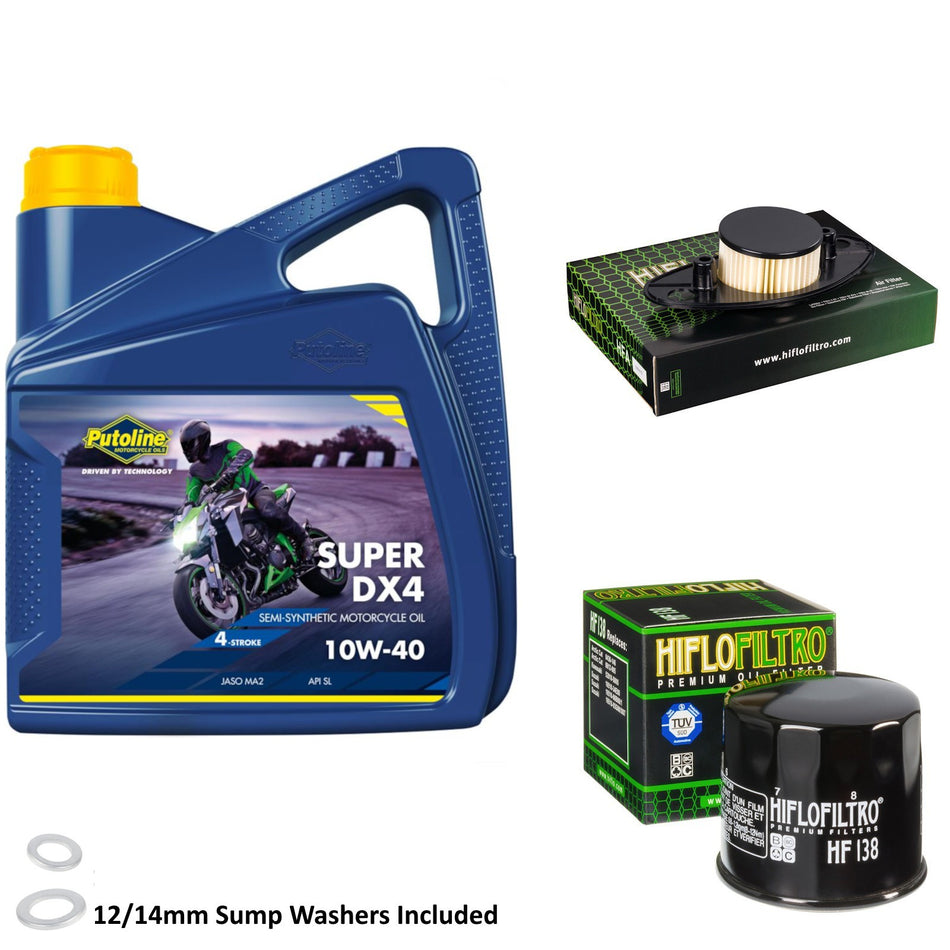 Putoline DX4 10w40 4L Oil & HF138 & HFA3807 Oil Filter Kit