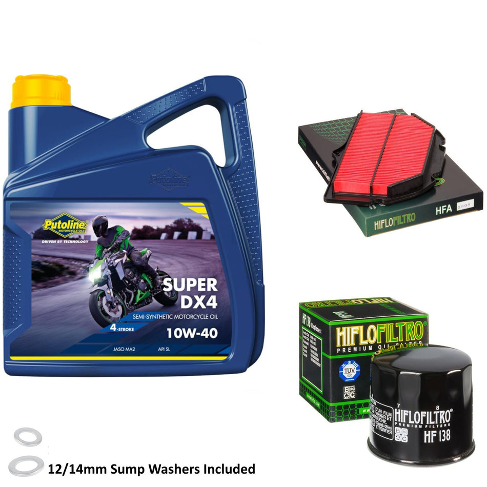 Putoline DX4 10w40 4L Oil & HF138 & HFA3908 Oil Filter Kit